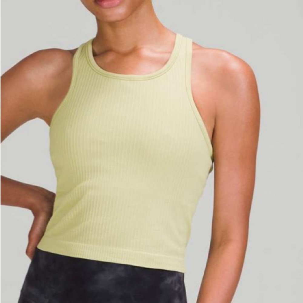 Lululemon Ebb To Street Tank Top Color: Dew Green Size 12 GUC